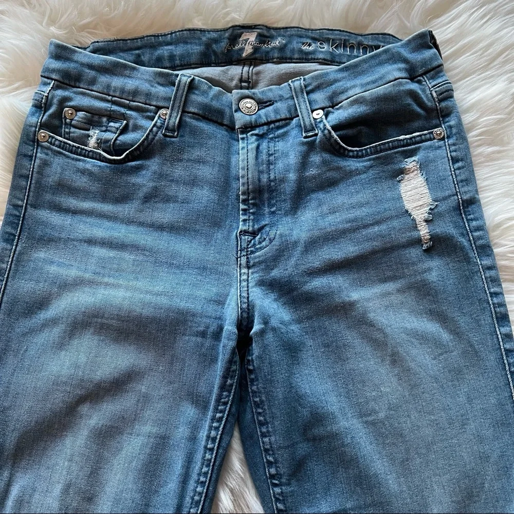 •SOLD•7 For All Mankind Skinny Jeans Size 26 - Picture 9 of 10